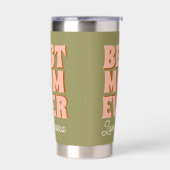 Retro Mütter Tag Blau Rosa Thermobecher (Links)