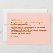 Retro Mütter Tag Foto Blau Rosa Karte (Rückseite)