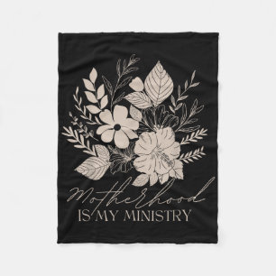 Retro Mutterschaft ist mein Ministerium Mama Blume Fleecedecke