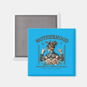 Retro Mutterschaft Lustig Muttertag Rock Mama Mutt Magnet (Vorderseite/Rückseite)