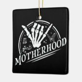 Retro-Mutterschaft Rock Skeleton Sarcastic Mama Ge Keramikornament (Links)