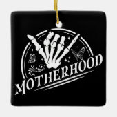 Retro-Mutterschaft Rock Skeleton Sarcastic Mama Ge Keramikornament (Vorderseite)