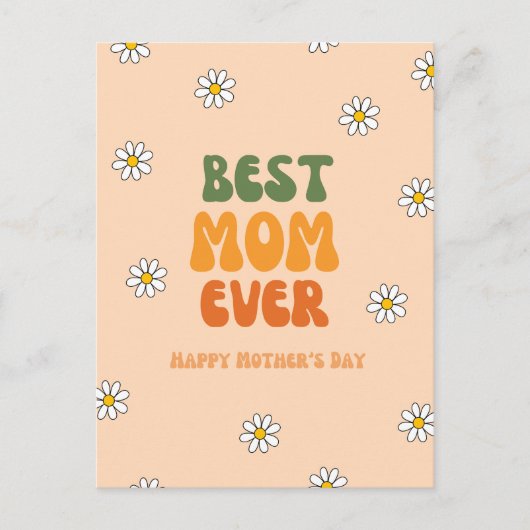 Retro-Muttertag Feiertagspostkarte (Vorderseite)