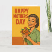Retro-Muttertag Karte (Vorderseite)