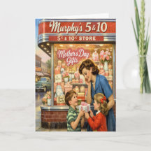Retro-Muttertags-Grußkarte