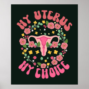 Retro My uterus My choice, Feminist Pro choice Poster