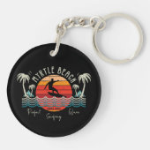 Retro Myrtle Beach Surfing Schlüsselanhänger (Rückseite)