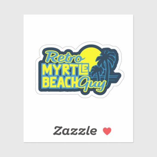 Retro Myrtle Beach Typ Aufkleber (Blatt)