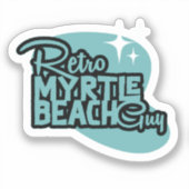 Retro Myrtle Beach Typ Aufkleber (Vorderseite)