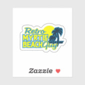 Retro Myrtle Beach Typ Aufkleber (Blatt)