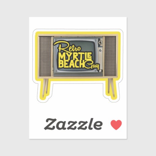 Retro Myrtle Beach Typ Aufkleber (Blatt)