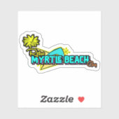 Retro Myrtle Beach Typ Aufkleber (Blatt)