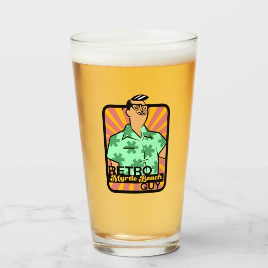 Retro Myrtle Beach Typ Glas (Vorne (Gefüllt))