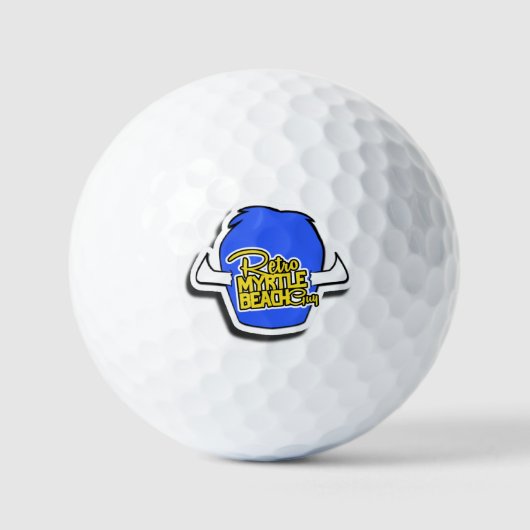 Retro Myrtle Beach Typ Lodge Hat Golfball (Vorderseite)