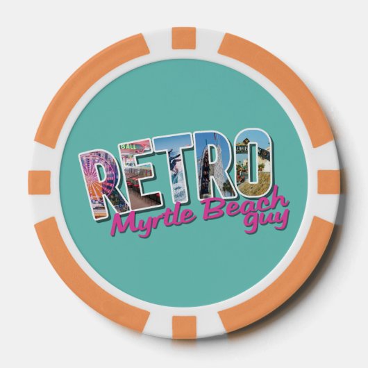 Retro Myrtle Beach Typ Pokerchips (Vorderseite)