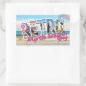 Retro Myrtle Beach Typ Rechteckiger Aufkleber (Tasche)