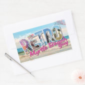 Retro Myrtle Beach Typ Rechteckiger Aufkleber (Umschlag)