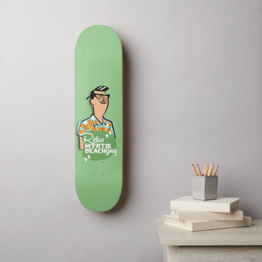 Retro Myrtle Beach Typ Skateboard (Wandkunst)