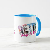 Retro Myrtle Beach Typ Tasse (VorderseiteRechts)