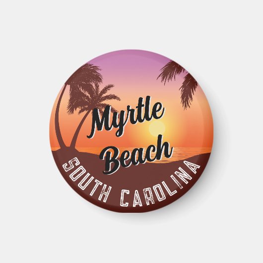 Retro Myrtle Beach Vibes: Vintager 80er Souvenir Magnet (Vorne)