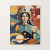 Retro Mystische Himmlische Sternengöttin Puzzle (Vertikal)
