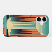 Retro-mystischer Wasserfall iPhone 16 Hülle (Rückseite (Horizontal))