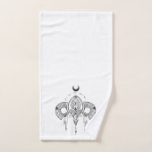 Retro mystisches geometrisches Design in schwarz Badhandtuch Set (Handtuch)