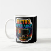 „retro Nachladen – Geistig wird geladen…“ Kaffeetasse (Links)