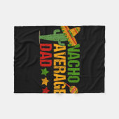 Retro Nacho Durchschnittlicher Vater für Cinco de Fleecedecke (Vorderseite (Horizontal))