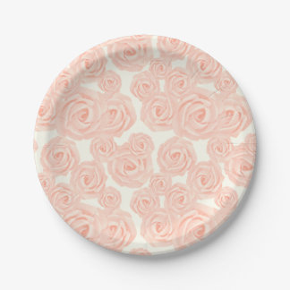 Retro-Nachtischplatte mit geröhrten Frostingrosen Pappteller