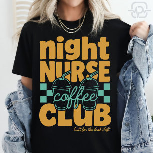 Retro-Nachtkrankenschwester-Kaffeeklub Süße RN T-Shirt