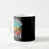 Retro-Nachwuchslehrerklasse 2023 Lehrerin Kaffeetasse (Vorderseite Links)