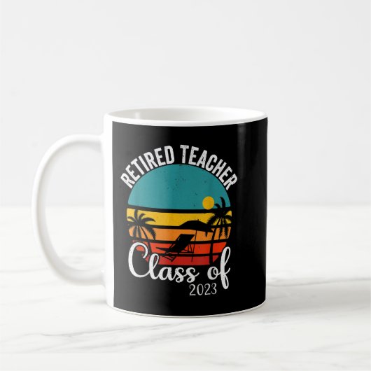 Retro-Nachwuchslehrerklasse 2023 Lehrerin Kaffeetasse (Links)