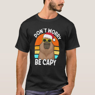 Retro Nagetier Capybara Keine Sorge Sei Capy Capy T-Shirt