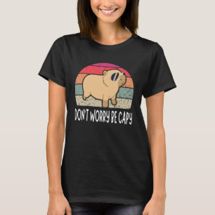 Retro Nagetier Capybara Keine Sorge Sei Capy Vint T-Shirt