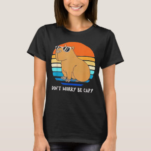Retro-Nagetier Lustige Capybara Keine Sorge Sei Ca T-Shirt
