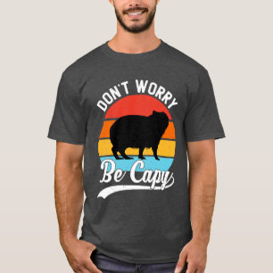 Retro Nagetier Lustige Capybara Keine Sorge Sei Ca T-Shirt