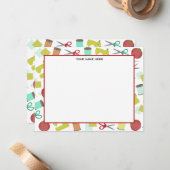 Retro-Nähen von gefühlten flachen Notizkarten Mitteilungskarte (Vorderseite/Rückseite Beispiel)