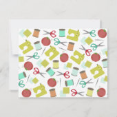 Retro-Nähen von gefühlten flachen Notizkarten Mitteilungskarte (Rückseite)