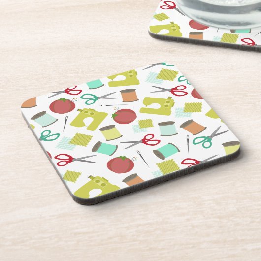 Retro nähende Themed Korken-Untersetzer Getränkeuntersetzer (Linke Seite)