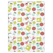 Retro nähendes Muster-Klemmbrett Klemmbrett (Rückseite)