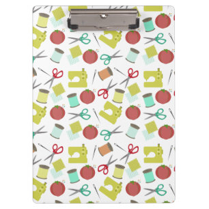 Retro nähendes Muster-Klemmbrett Klemmbrett