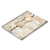 Retro Nähjournal Schneiderpuppe Notizblock (Linke Seite)