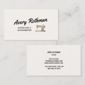 Retro Nähmaschine Schneider oder Seamstress Telefonnummerkarte (Vorne/Hinten)