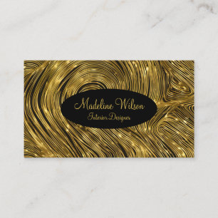 Retro, nahtlos, goldfarben und schwarz, Wirbel Visitenkarte
