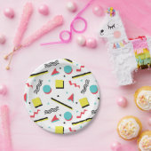 Retro nahtloses Muster 90s Pappteller (Party)