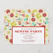 Retro Nähvorrichtung Einladung (Vorne/Hinten)