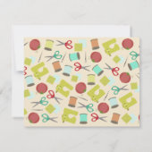 Retro Nähvorrichtung Einladung (Rückseite)