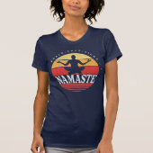 Retro Namaste, Yoga-Pose T-Shirt (Vorderseite)