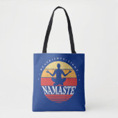 Retro Namaste, Yoga-Pose Tasche (Vorderseite)